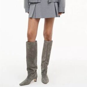 STAUD Women's Wally Tall Boots Grey suede